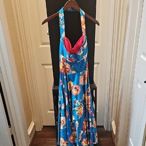 Trashy Diva Blue and Pink Midi Dress